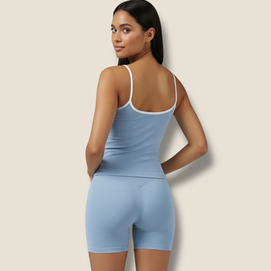 langes Trainingstop mit kurzer Hose Set - AuriFit