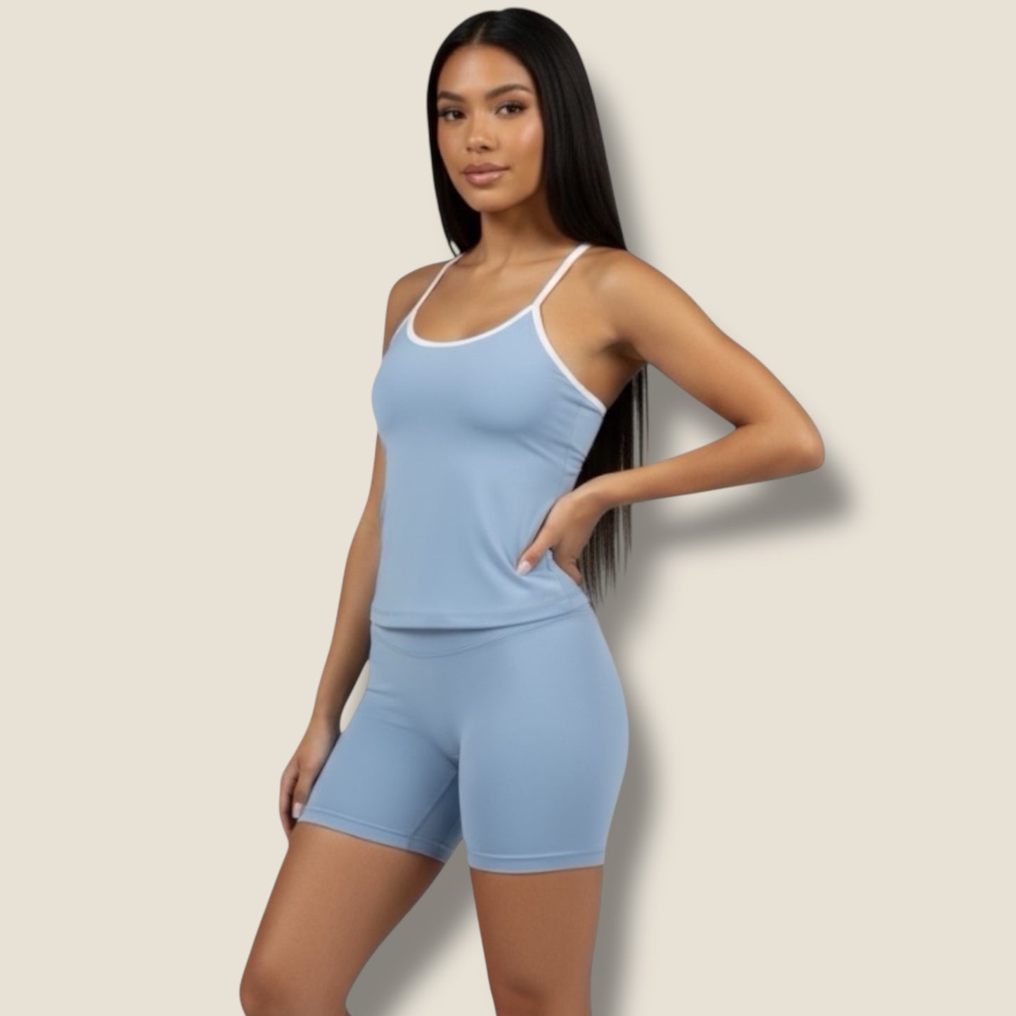 langes Trainingstop mit kurzer Hose Set - AuriFit 