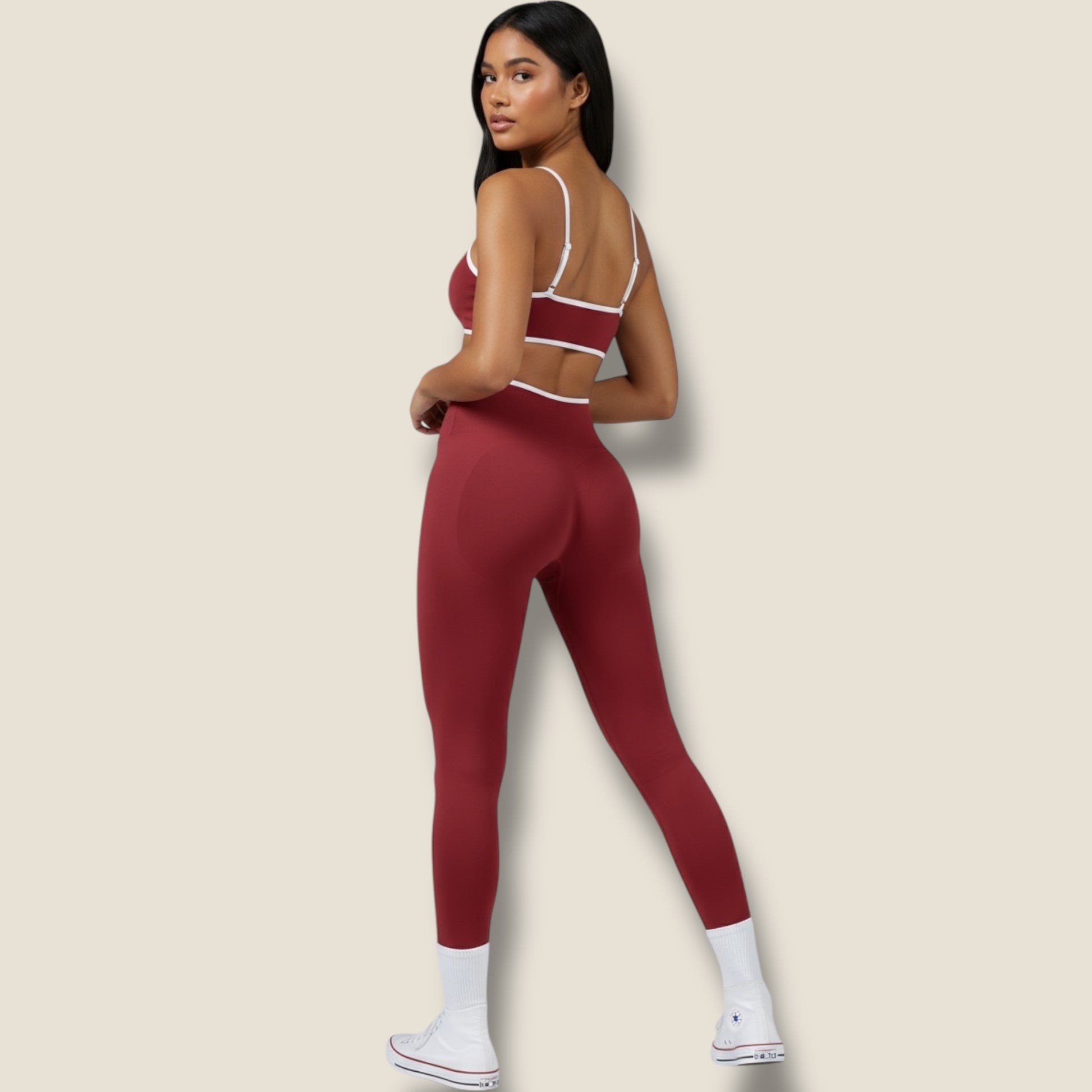 lange Sportleggings mit Sport-BH Set - AuriFit 
