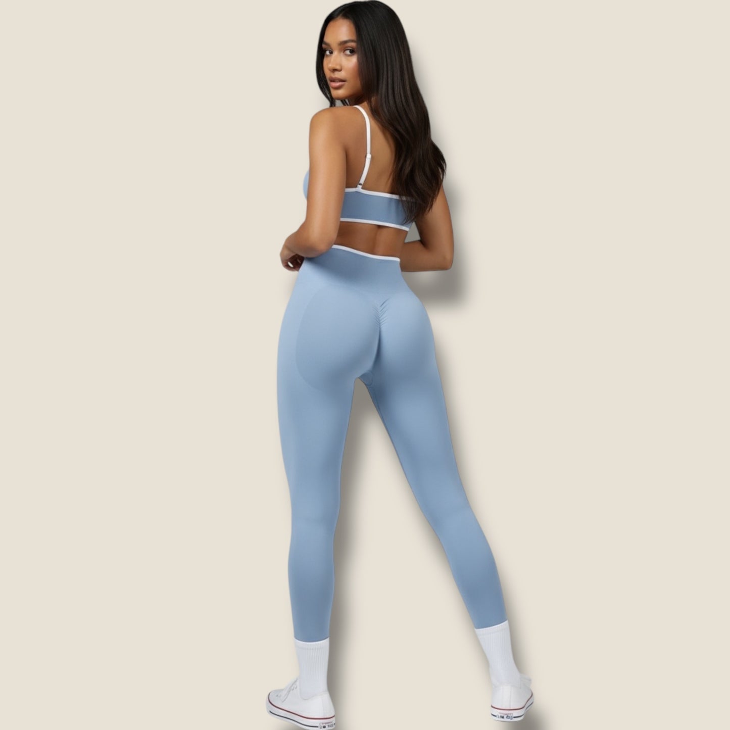 lange Sportleggings mit Sport-BH Set - AuriFit 