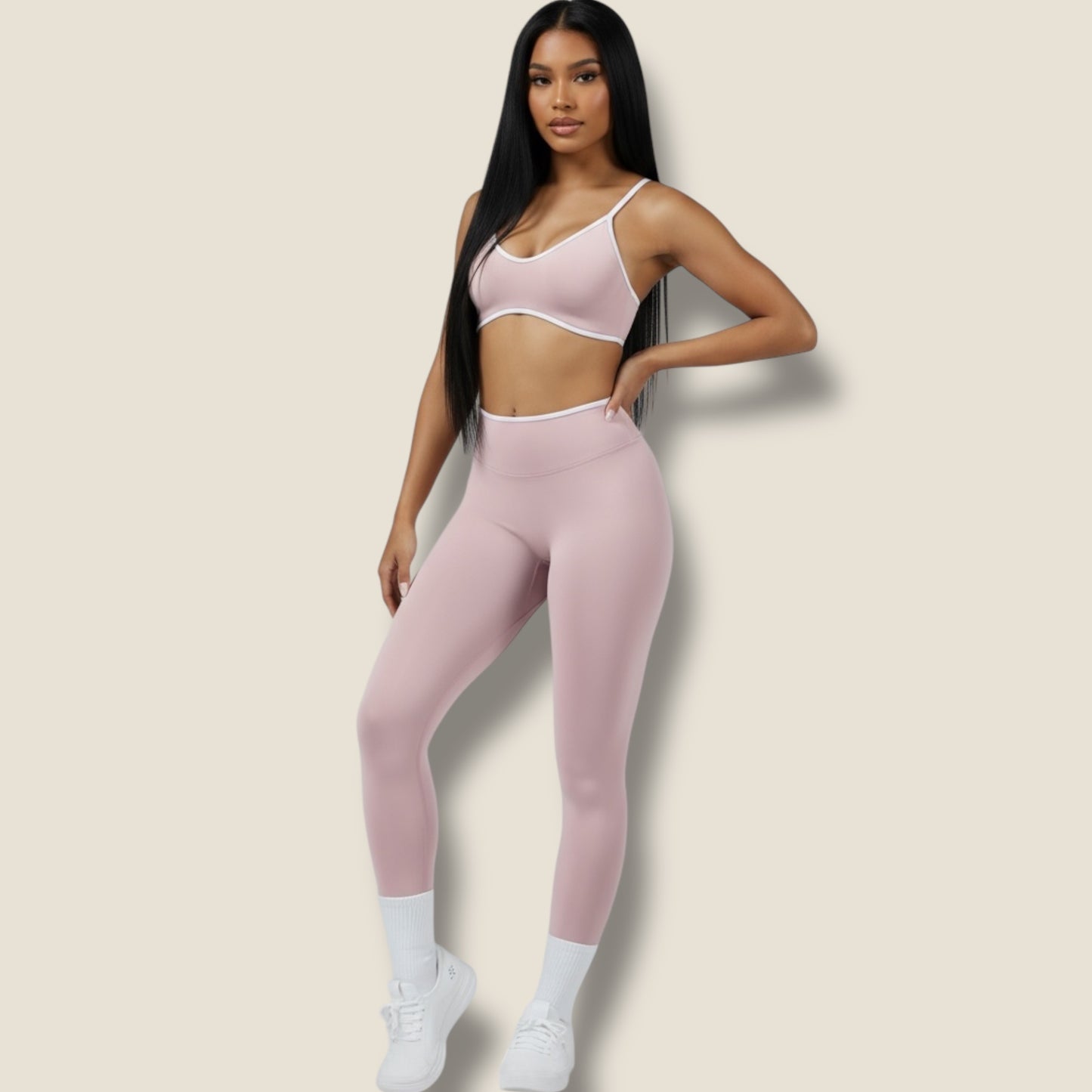 lange Sportleggings mit Sport-BH Set - AuriFit 