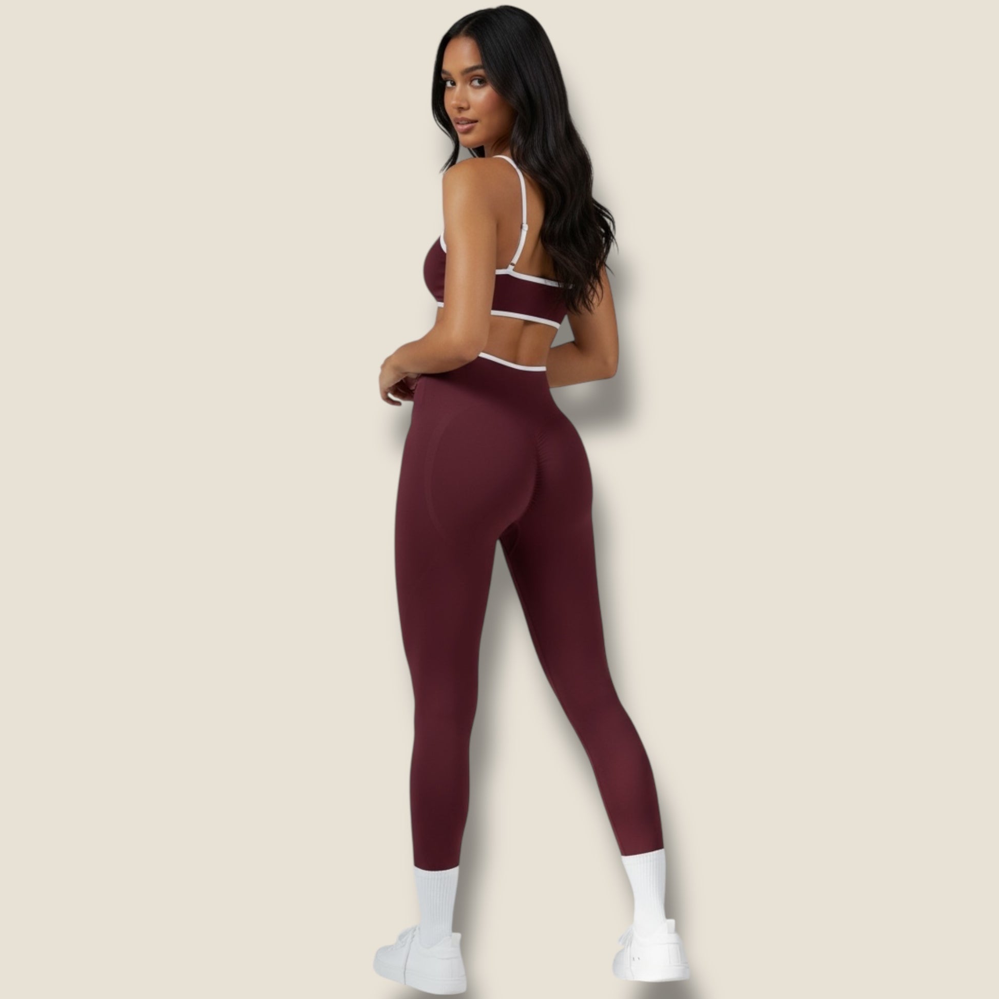 lange Sportleggings mit Sport-BH Set - AuriFit 