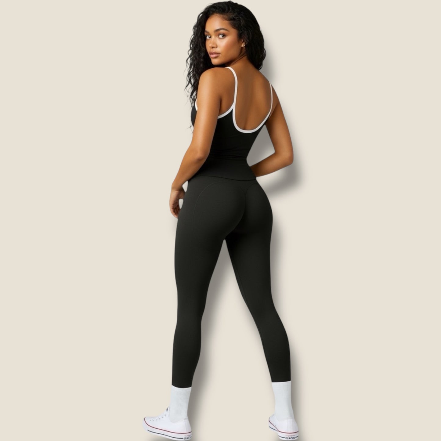 lange Sportleggings mit Trainingstop Set - AuriFit 