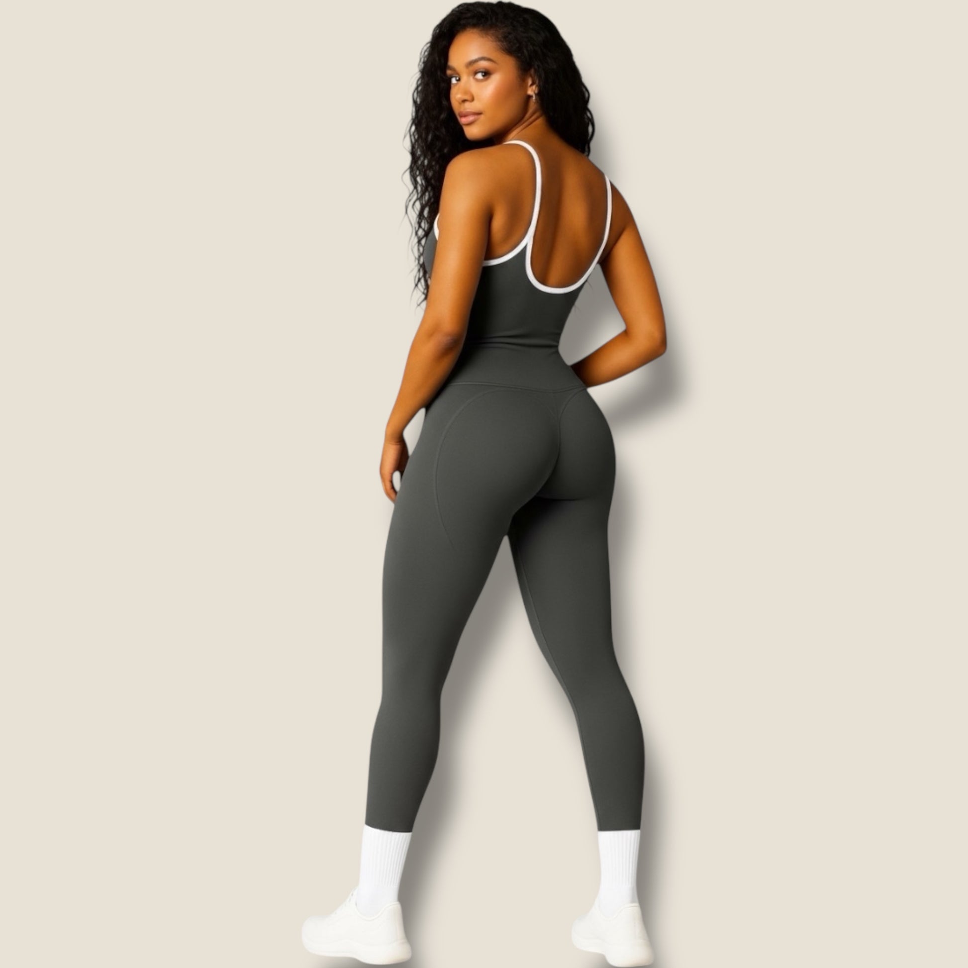 lange Sportleggings mit Trainingstop Set - AuriFit 