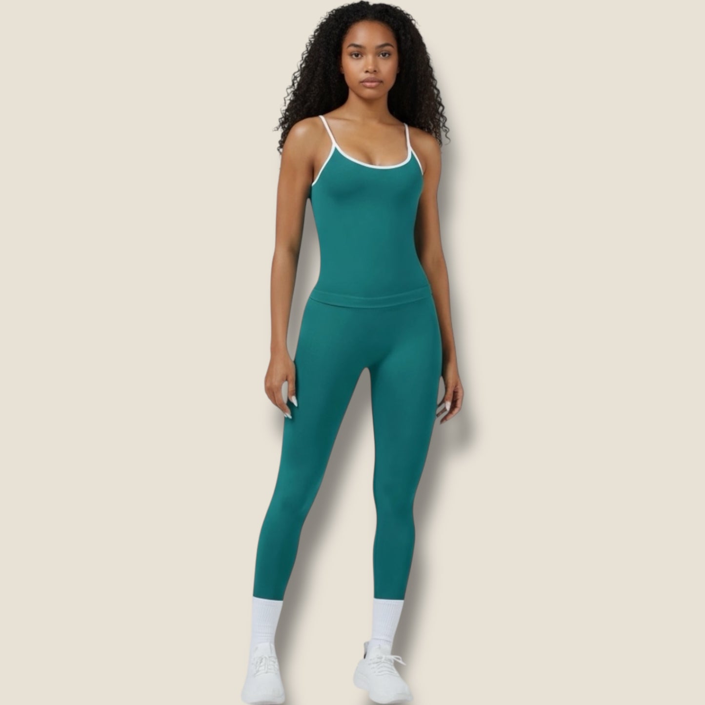 lange Sportleggings mit Trainingstop Set - AuriFit 