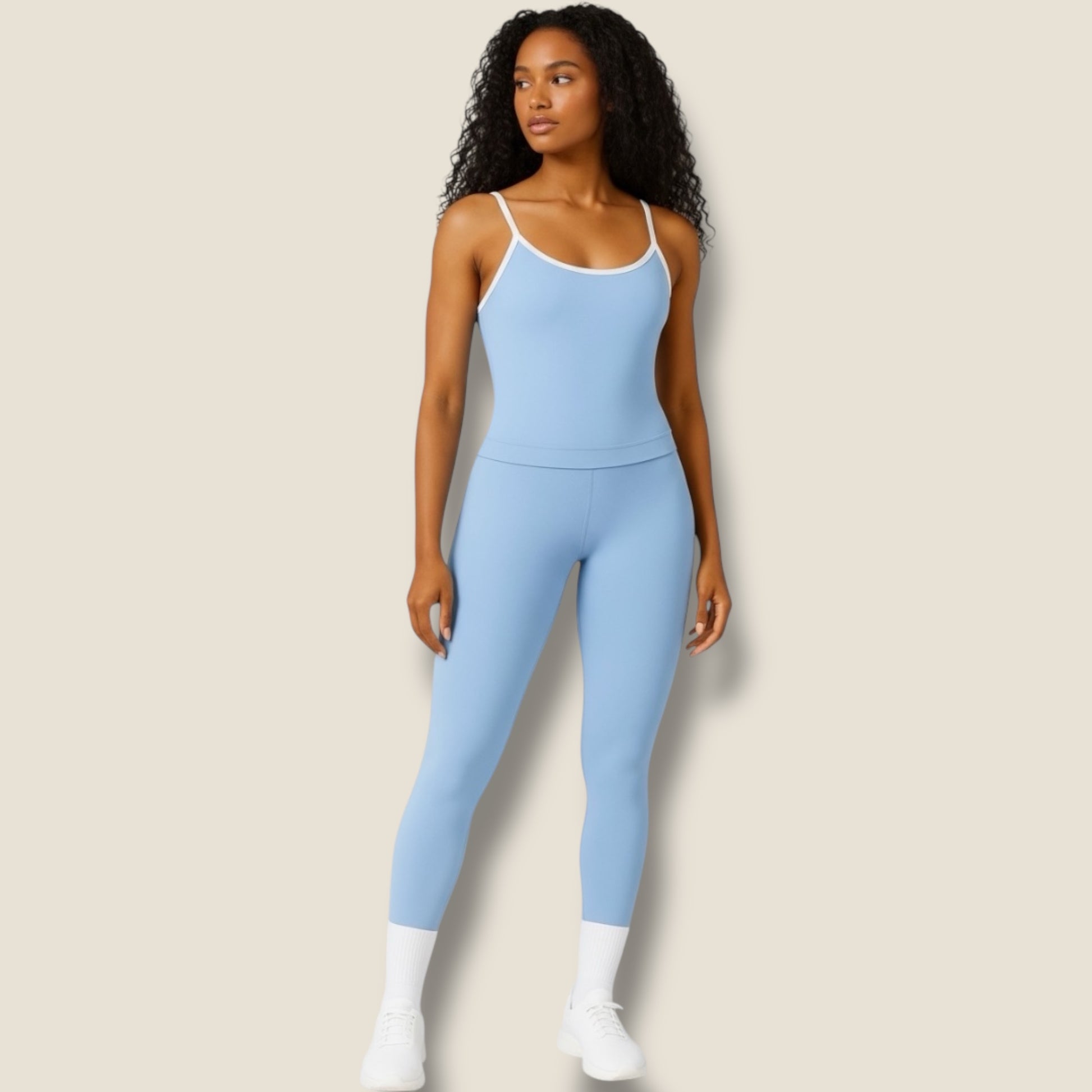 lange Sportleggings mit Trainingstop Set - AuriFit 