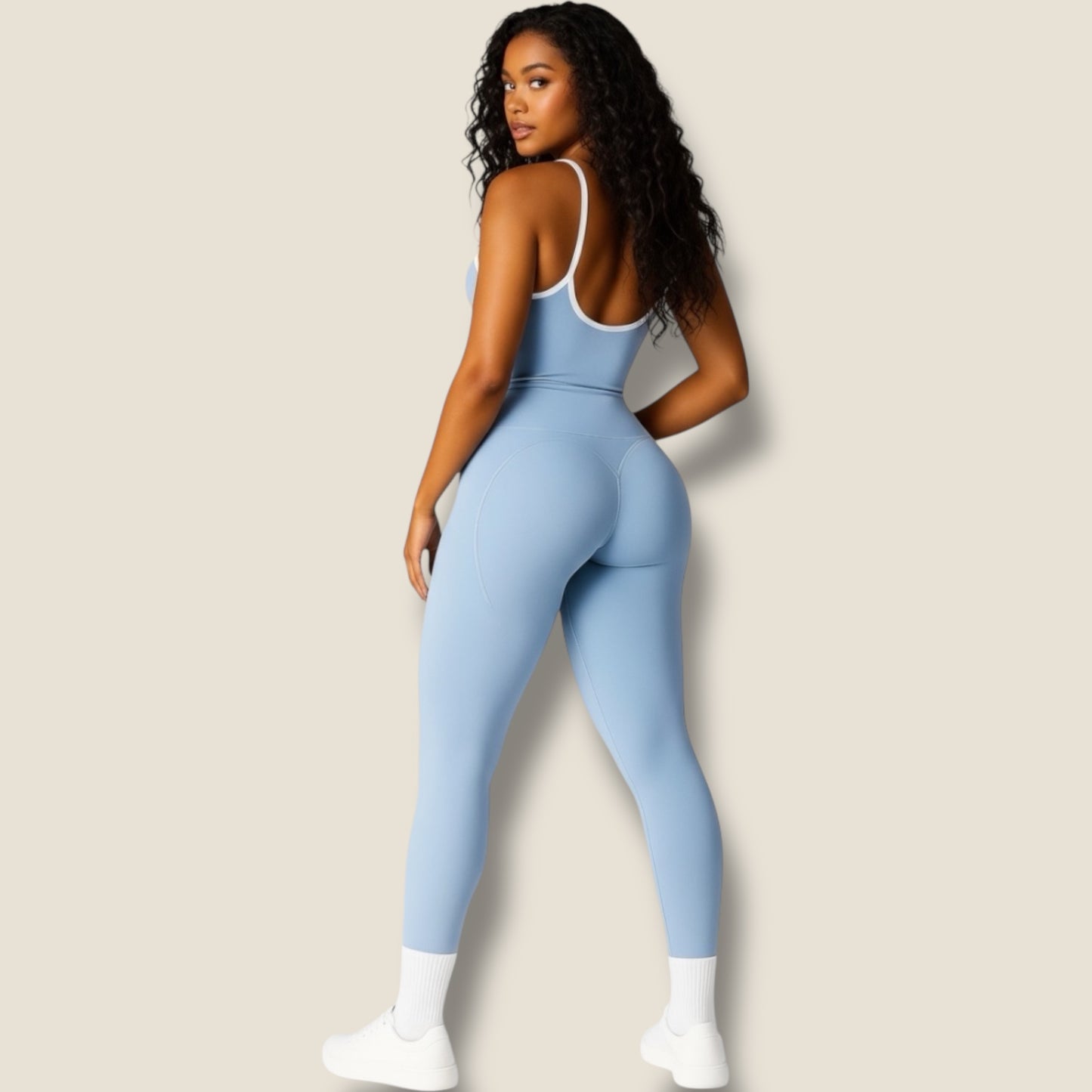 lange Sportleggings mit Trainingstop Set - AuriFit 