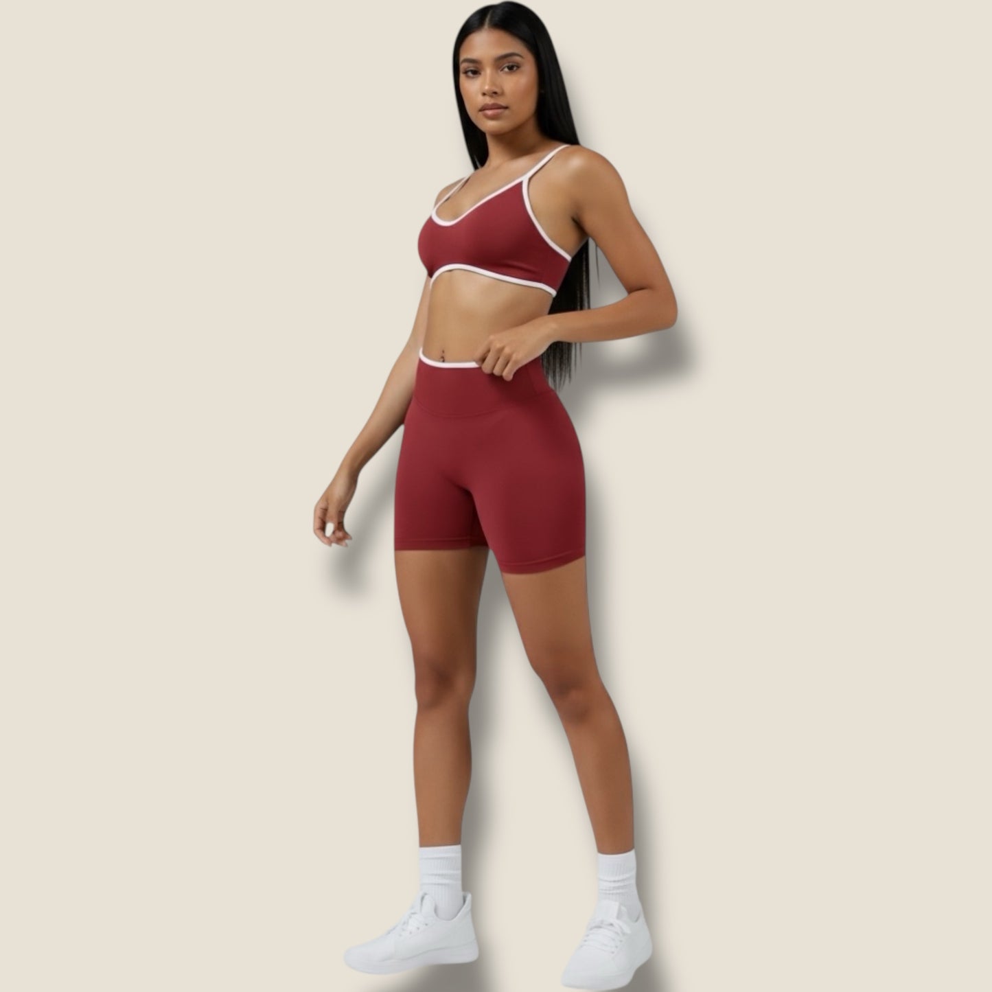 kurze Sportleggings mit Sport-BH Set - AuriFit 