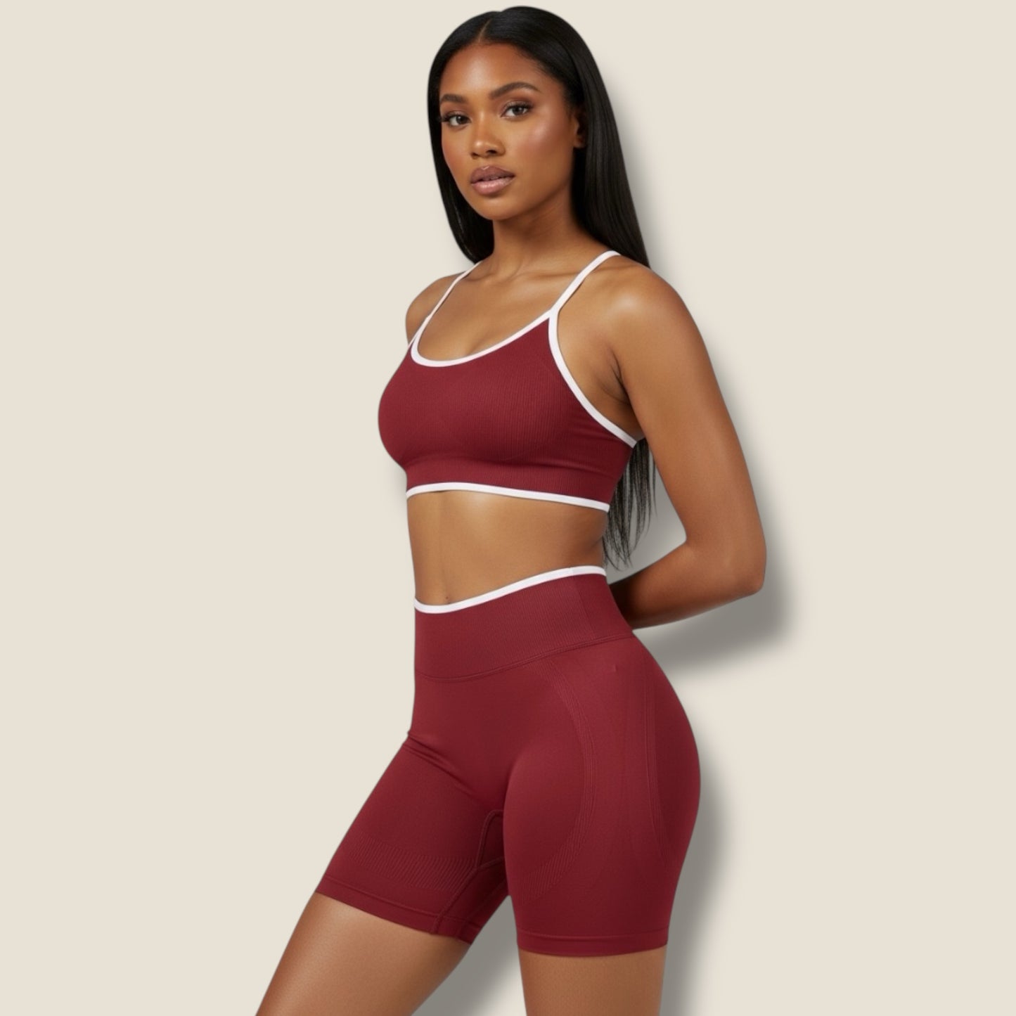 kurze Sportleggings mit Sport-BH Set - AuriFit 
