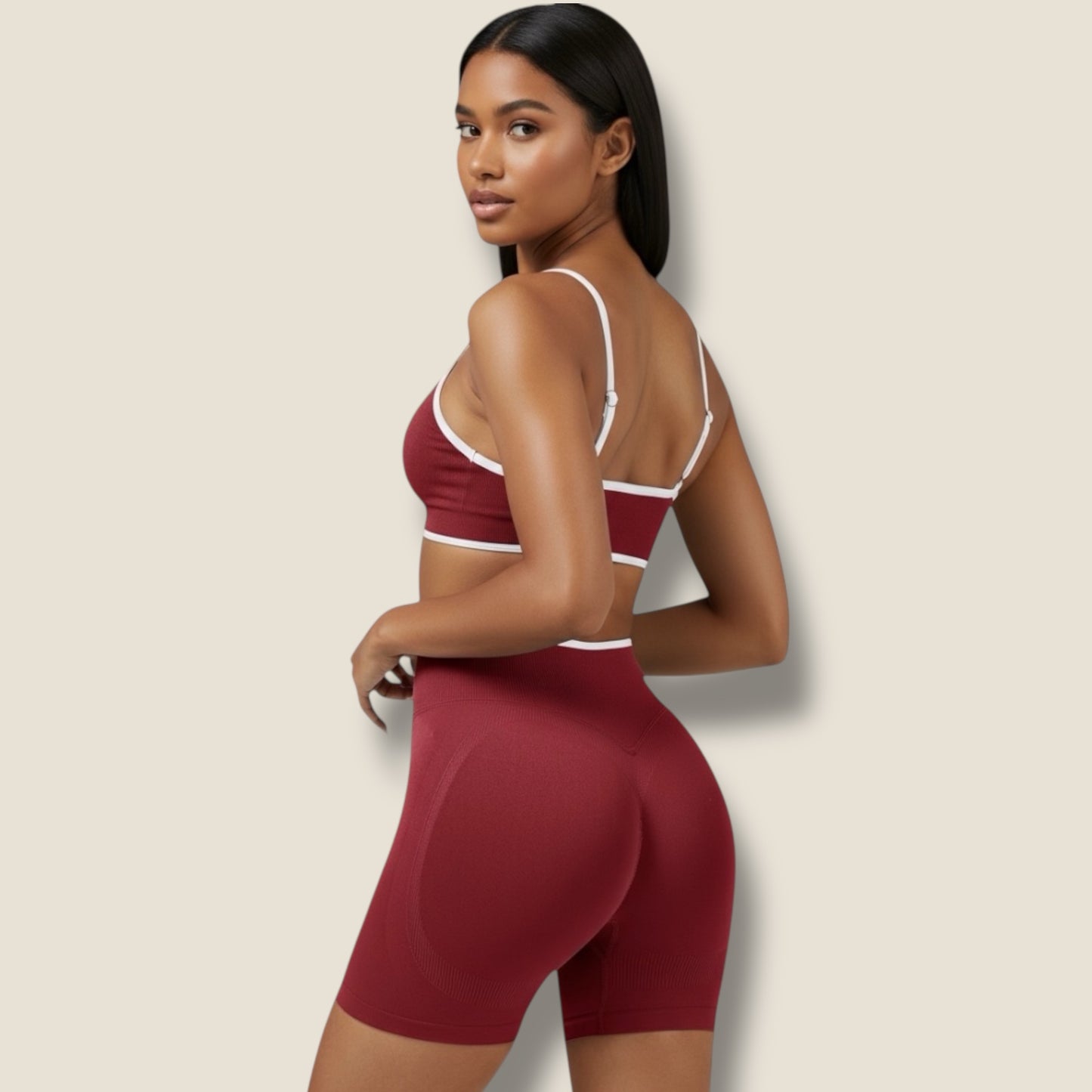 kurze Sportleggings mit Sport-BH Set - AuriFit 