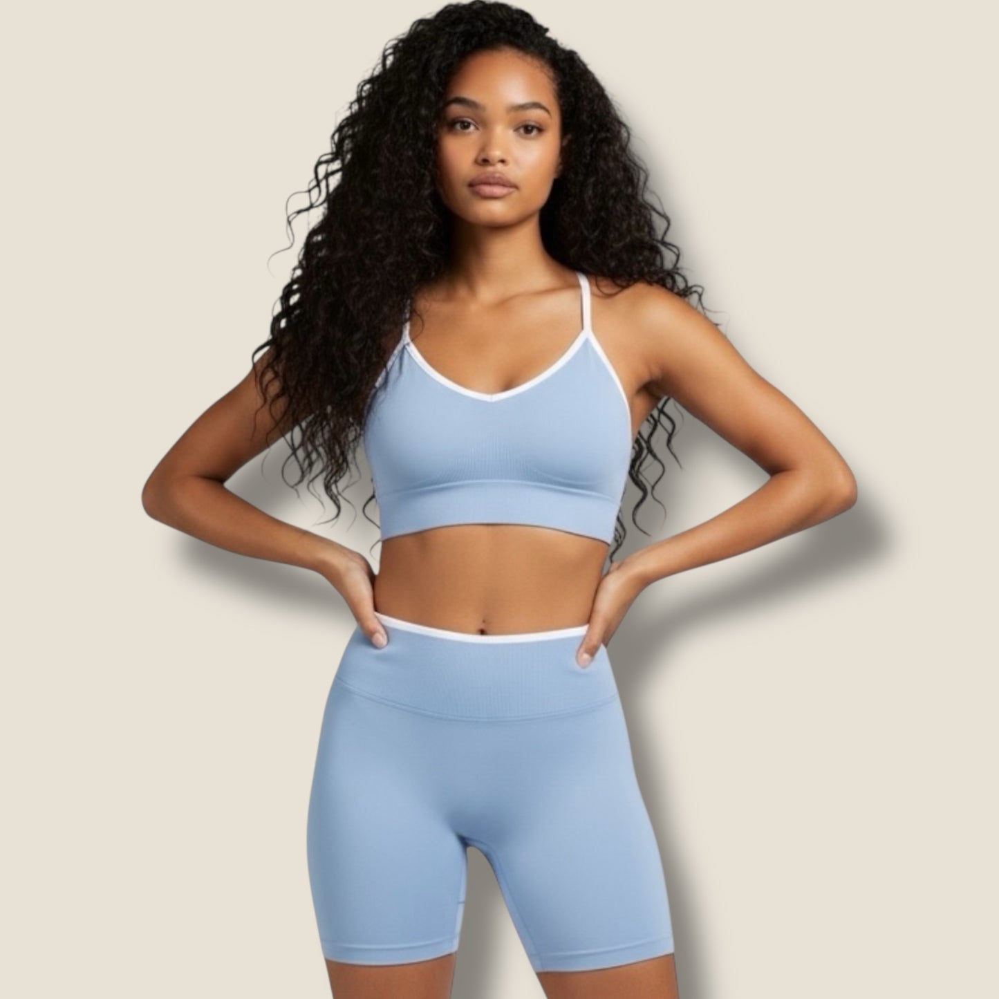 kurze Sportleggings mit Sport-BH Set - AuriFit 