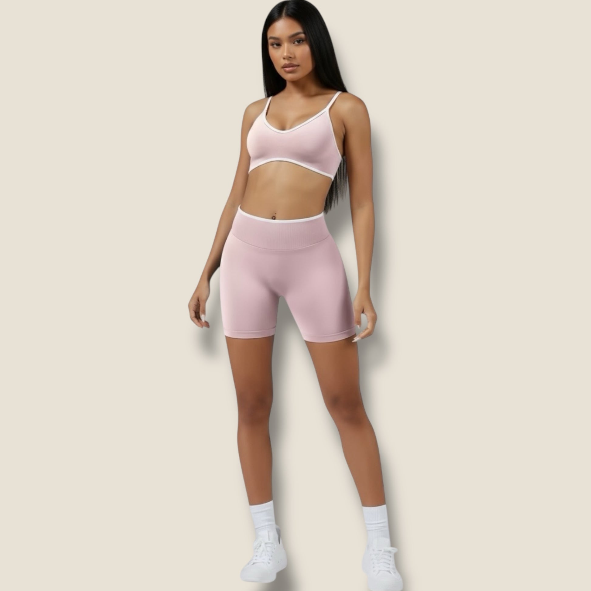 kurze Sportleggings mit Sport-BH Set - AuriFit 