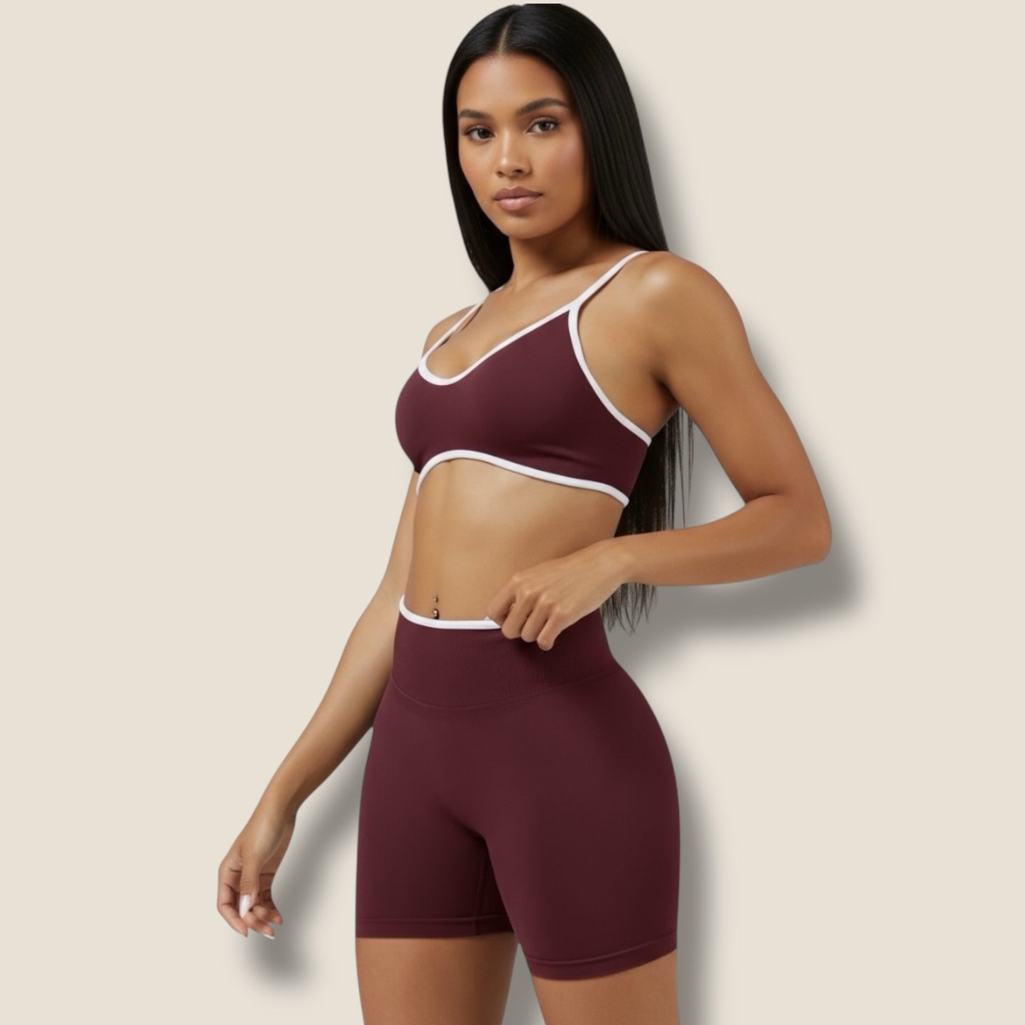 kurze Sportleggings mit Sport-BH Set - AuriFit 