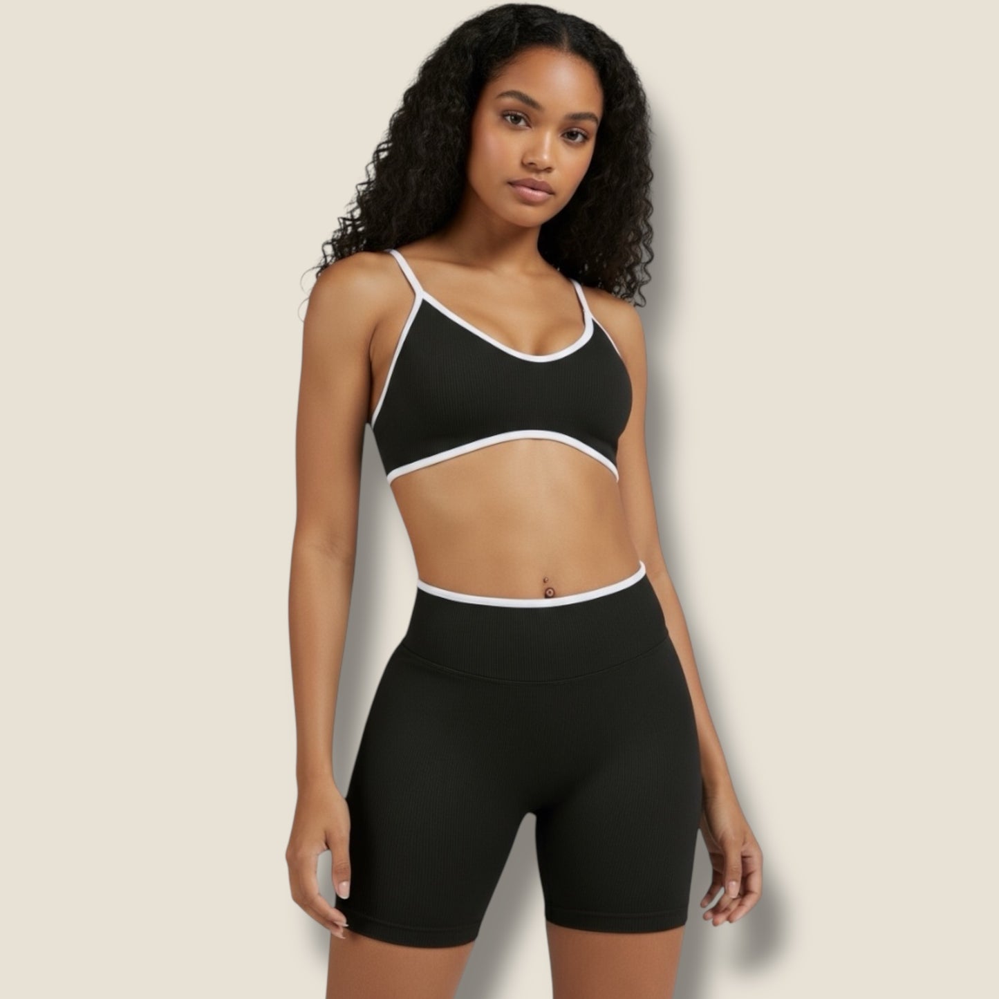 kurze Sportleggings mit Sport-BH Set - AuriFit 