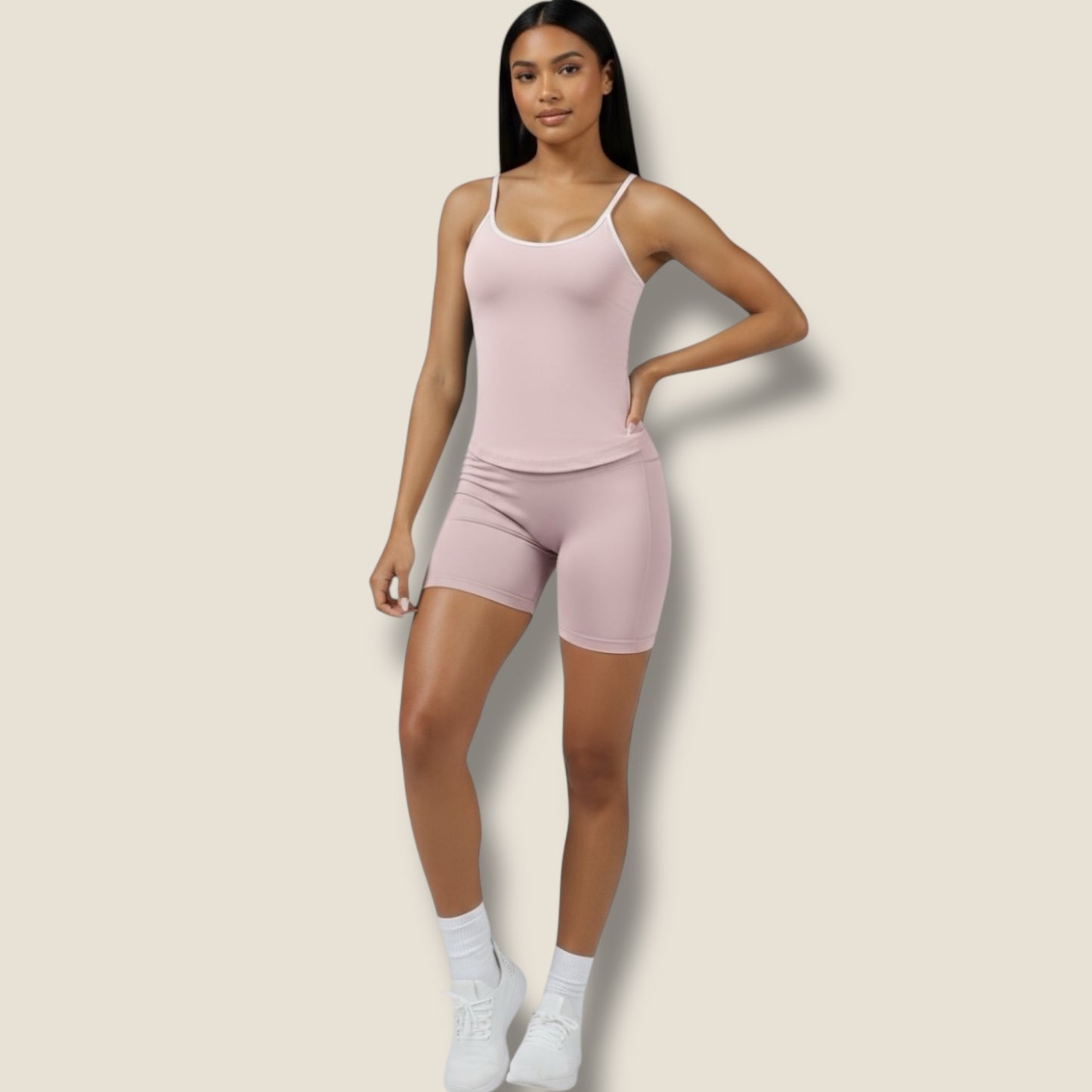 langes Trainingstop mit kurzer Hose Set - AuriFit 