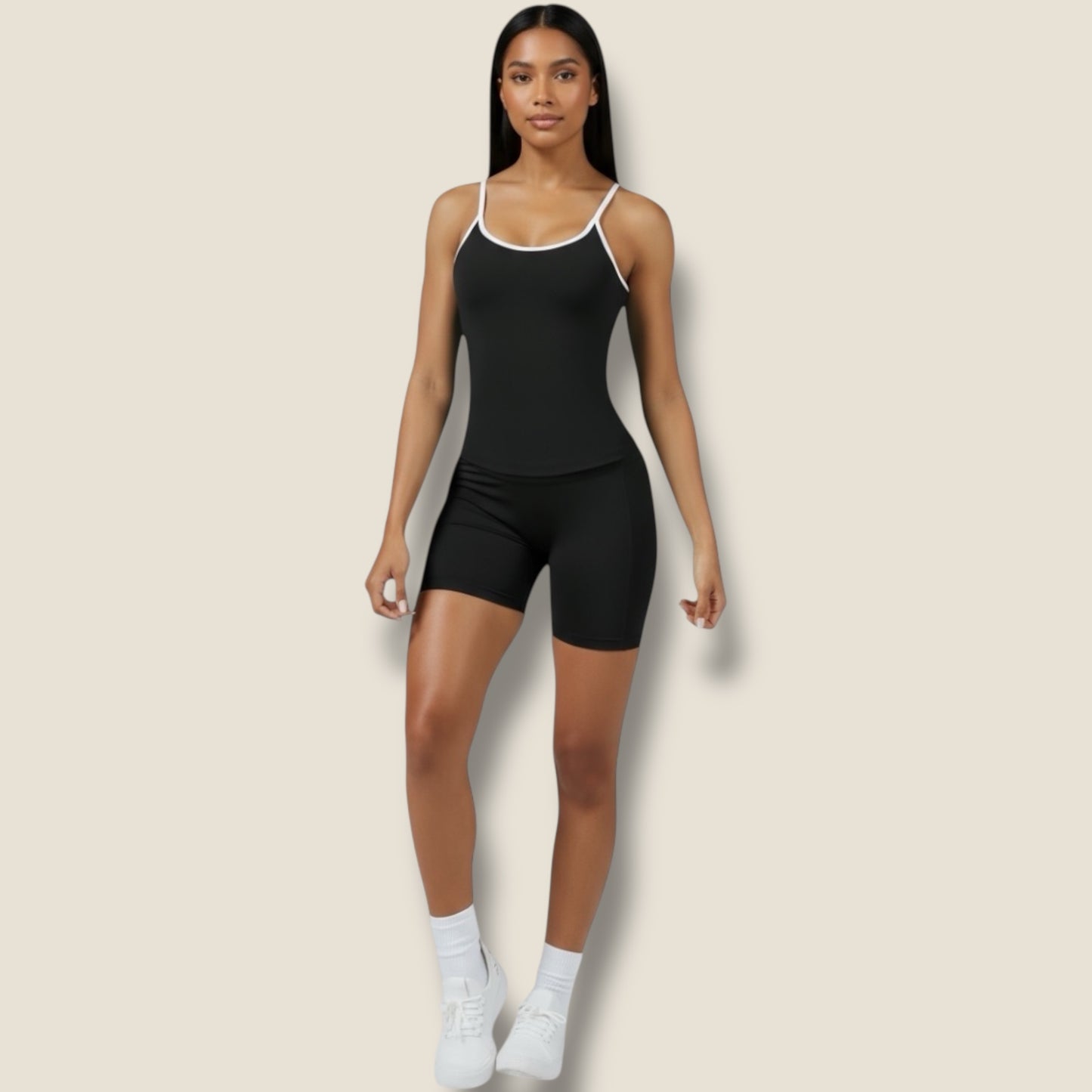 langes Trainingstop mit kurzer Hose Set - AuriFit 