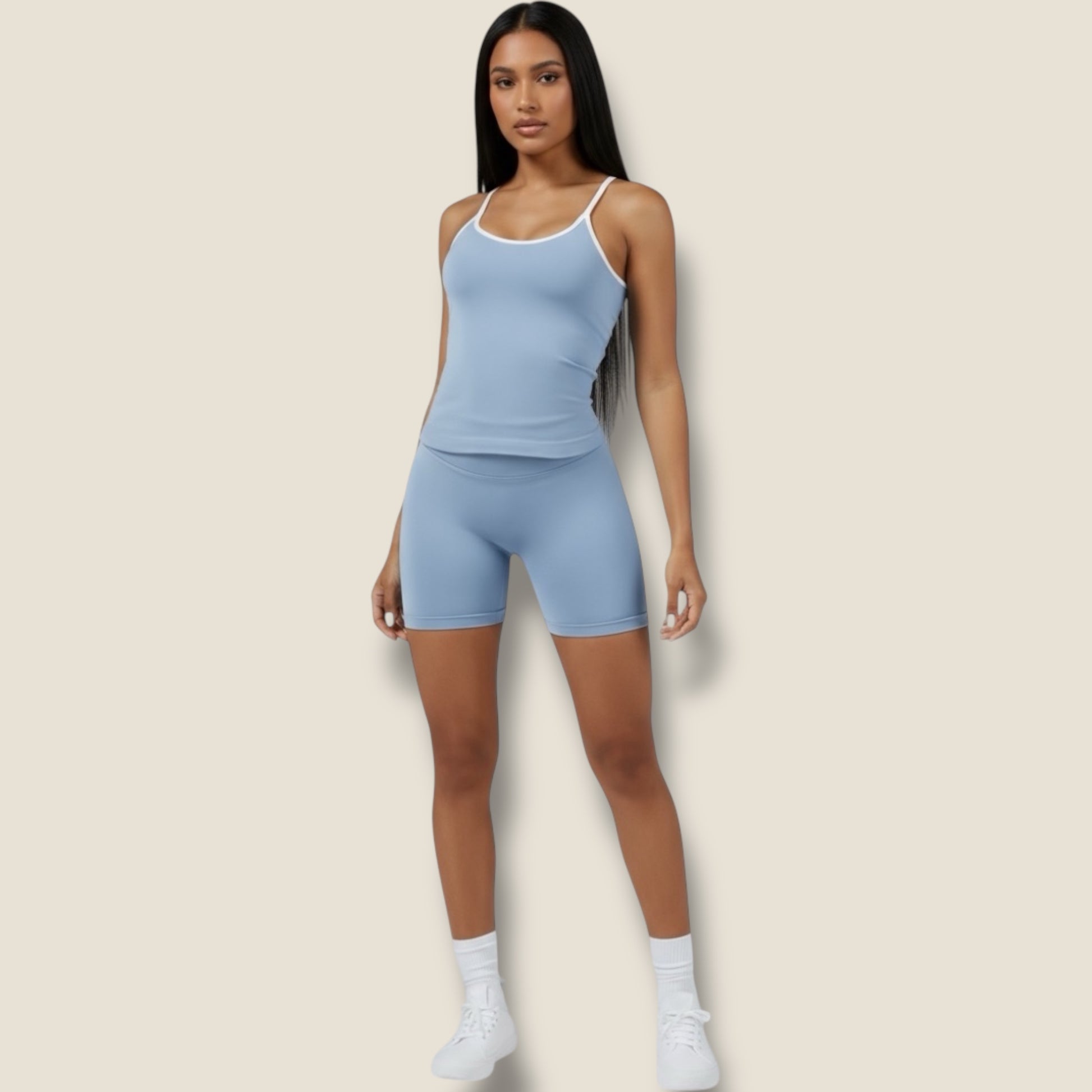 langes Trainingstop mit kurzer Hose Set - AuriFit 