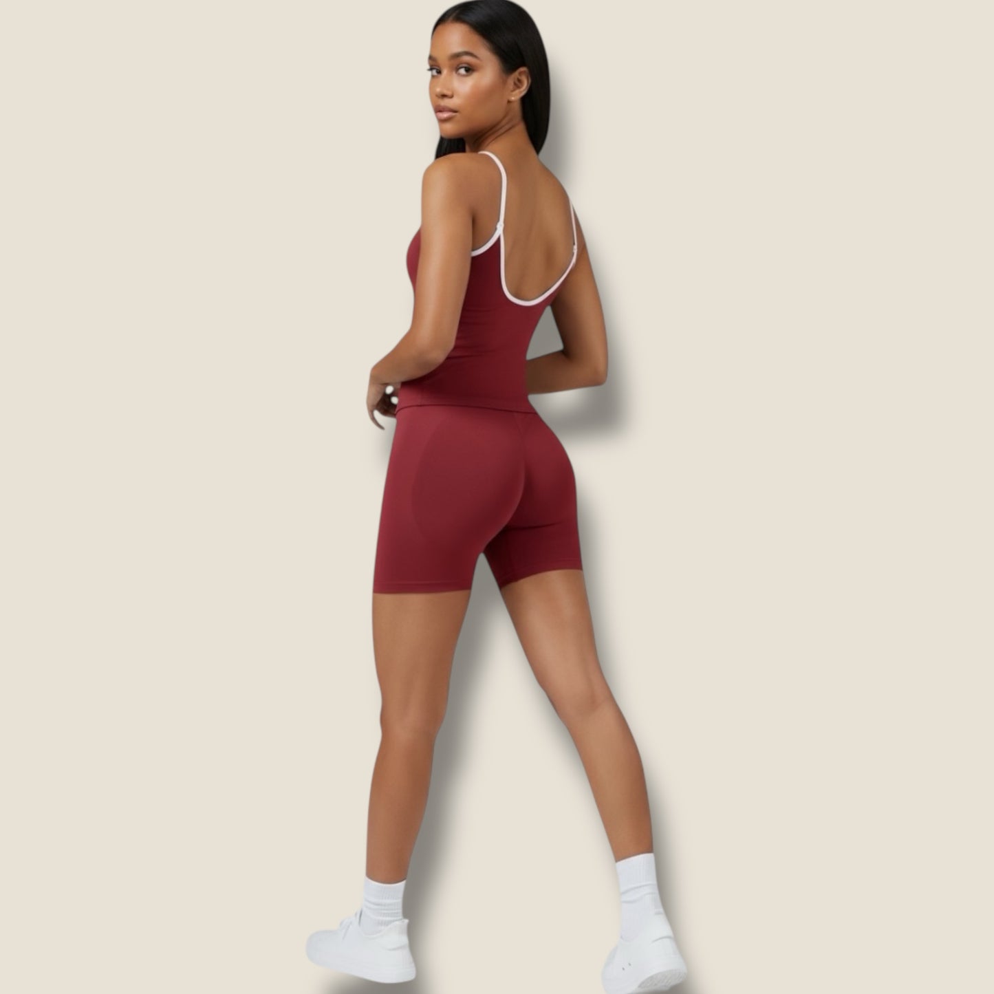 langes Trainingstop mit kurzer Hose Set - AuriFit 