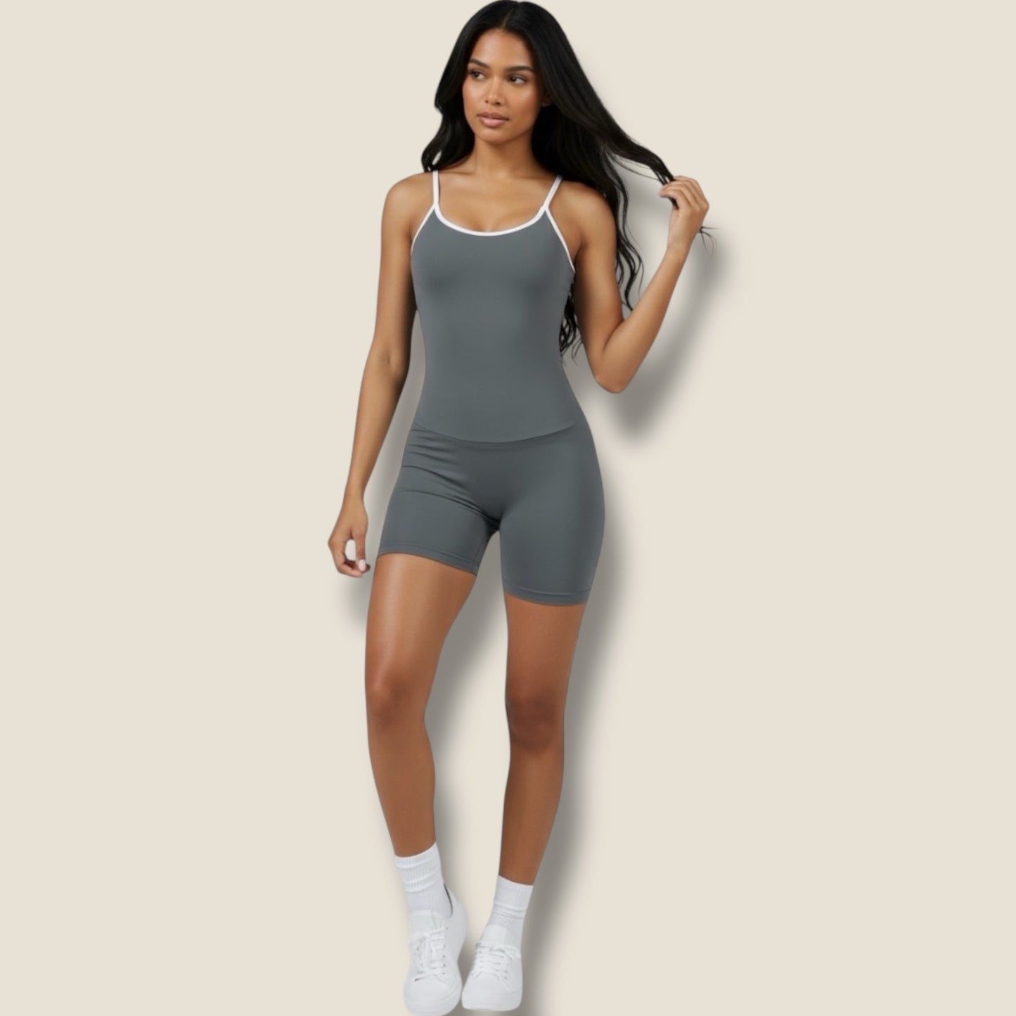 langes Trainingstop mit kurzer Hose Set - AuriFit 