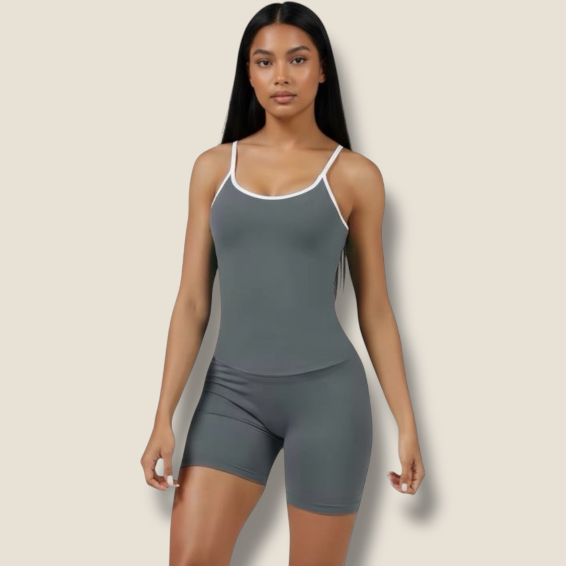 langes Trainingstop mit kurzer Hose Set - AuriFit 