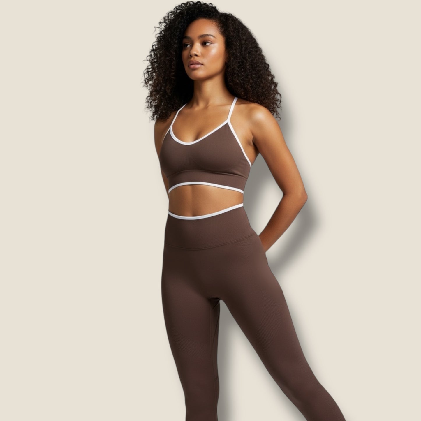 lange Sportleggings mit Sport-BH Set - AuriFit 