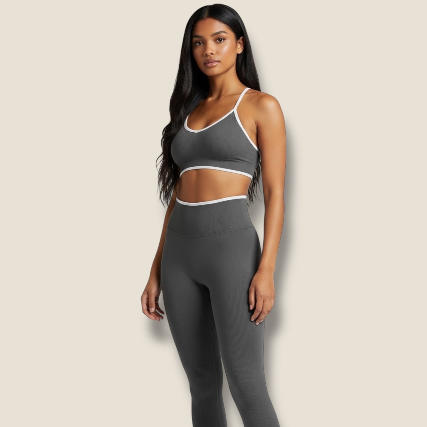 lange Sportleggings mit Sport-BH Set - AuriFit 