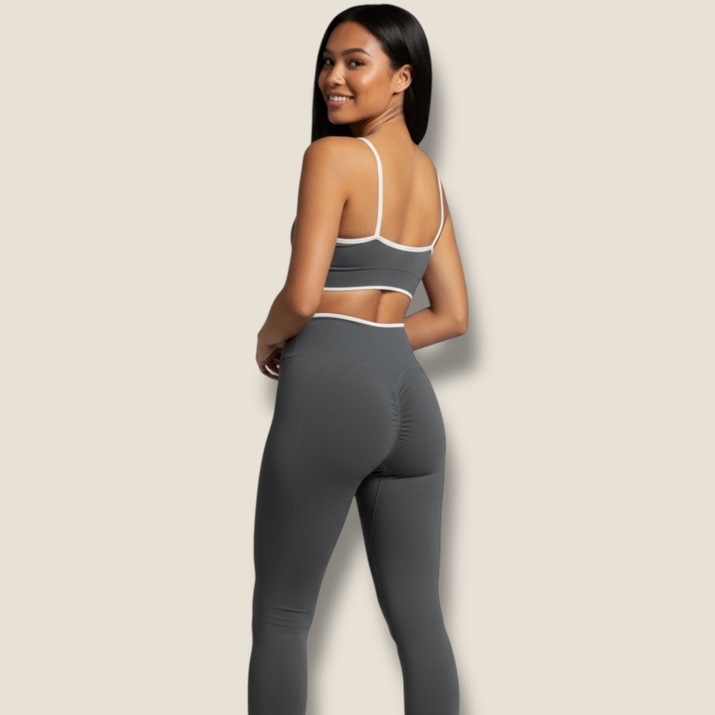 lange Sportleggings mit Sport-BH Set - AuriFit 